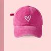 Girly Pink Baseball Cap With Soft Cotton Material And Curved Visor For Sunshade