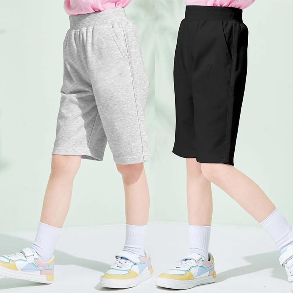3-14 Years Boy's Summer Shorts Solid Kids Short Sweatpants Children Elastic Waist Half Pants