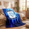Preston North End Football Print Flannel Blanket Soft Warm Sofa Bed Throw Blanket For Home Office Bedroom