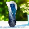 Vase mit Meereswellenmotiv aus Kunstharz, Dekorationsserie „Meereswellen“, blaues Dekor, personalisierte Vase für Zuhause, Geschenk zum Valentinstag oder Ostern