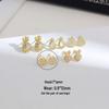 High-Grade Copper & Gold Plated Earrings: Diamond-Studded Apple, Pineapple, Crown, Pear Designs for Women