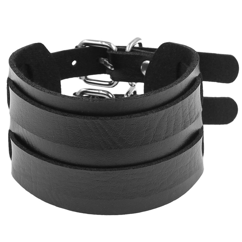 Korean Punk Style Couple's Rivet Leather Bracelet - Non-Mainstream Rock Fashion Jewelry.