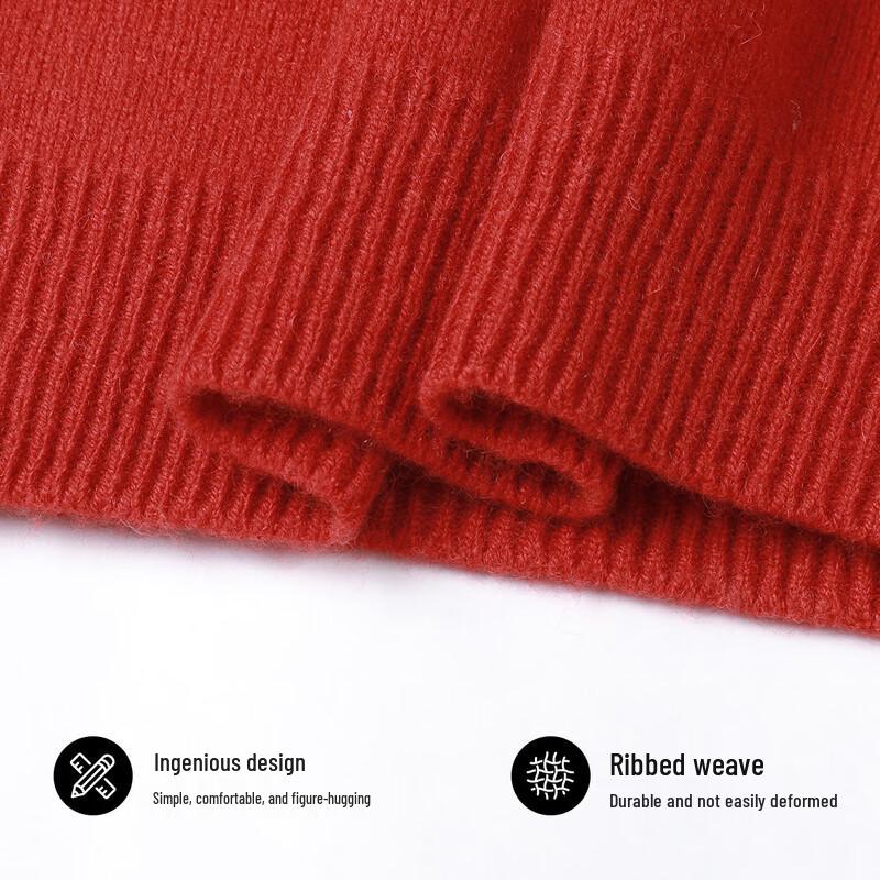 SNOWFLYING Women's Turtleneck 100% Wool Sweater