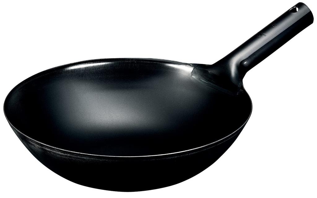 Kanda Iron Wok, 36cm, Made in Japan, One-Handed, for Chinese Food, Commercial Use, Product Code: 001051