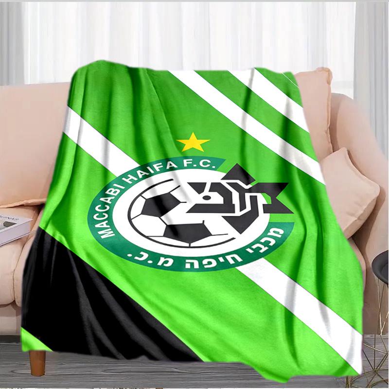 Maccabi Fußball Club Bedruckte Decken Weiche Flanelldecken für Sofa Bett Geschenke für Männer Frauen Picknickdecke Weihnachtsgeschenke