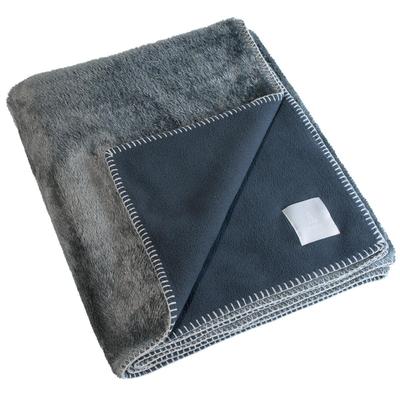 Tabarat Men's Fleece Flannel Blanket, Large, 80x140cm (Charcoal), for Desk Work