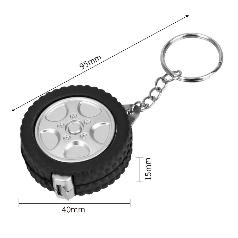 Centimeter/Feet Travel Camping Tape Ruler Measurement Tape Keychain Ruler 1M Tape Measure