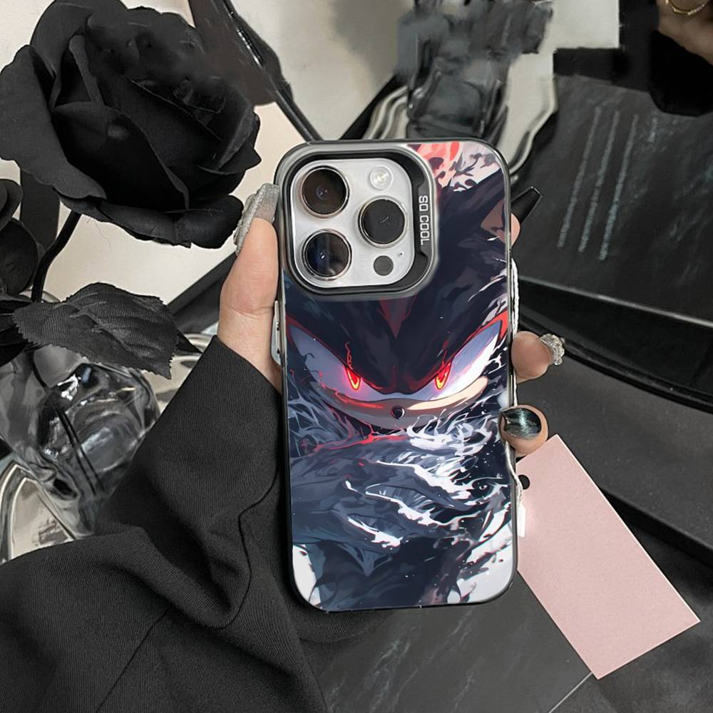 J-Shadow the Hedgehog Phone Case For iPhone17, 16,15,14,13,12 Pro Max Black Candy Matte Shockproof Cover