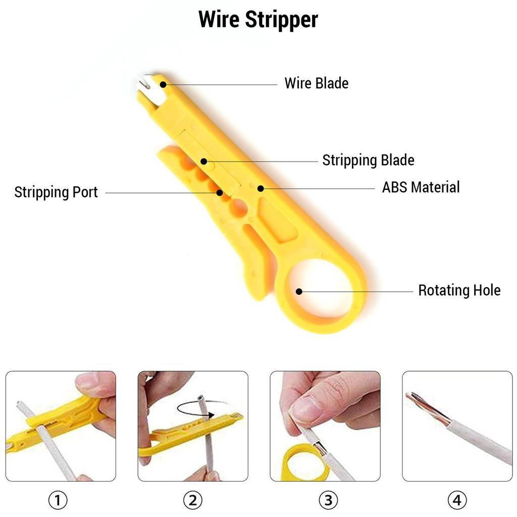 RJ45 Crimping Tool Cable Tester MultiFunctional Network Cable Kit Home Repair Tools RJ11 Crimp