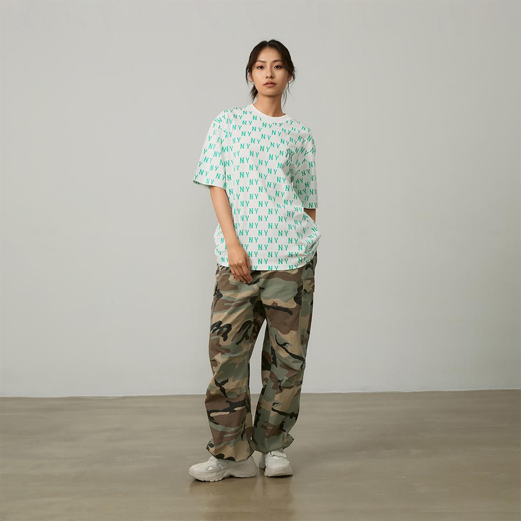 New MLB New York Yankees T Shirts Unisex Ecru 3ATSM1143-50WHS