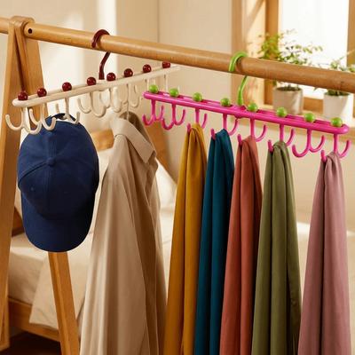 Plastic Camisole Bra Hook Dopamine Tie Belt Hanger Multi-functional Clothes Drying Rack  Bedroom
