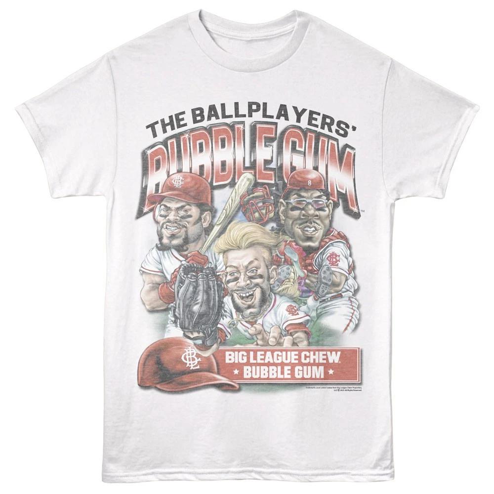 Big League Chew Жевательная резинка для игроков Красная команда Коллаж Мужская футболка 3XL