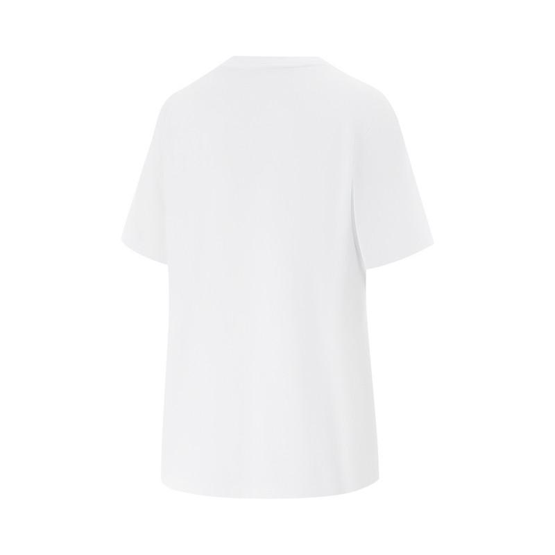 Li-Ning Fitness Series Loose Cool Breathable Comfortable T-Shirt Women tops Standard-White ATSV296-2