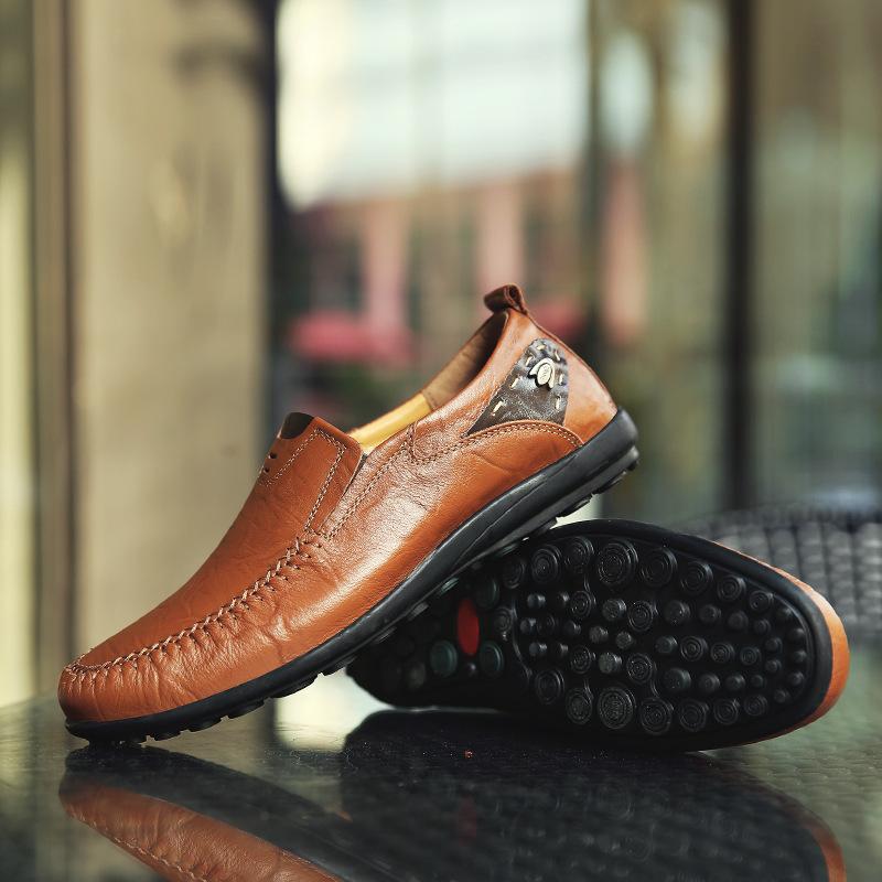 Summer Men's Leather Shoes Leather Comfortable Men Casual Driving Shoes