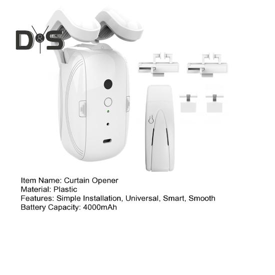 Smart Automatic Curtain Opener with Light Sensor High-Performance Motor Voice Control Universal Simple Installation Curtain Opener
