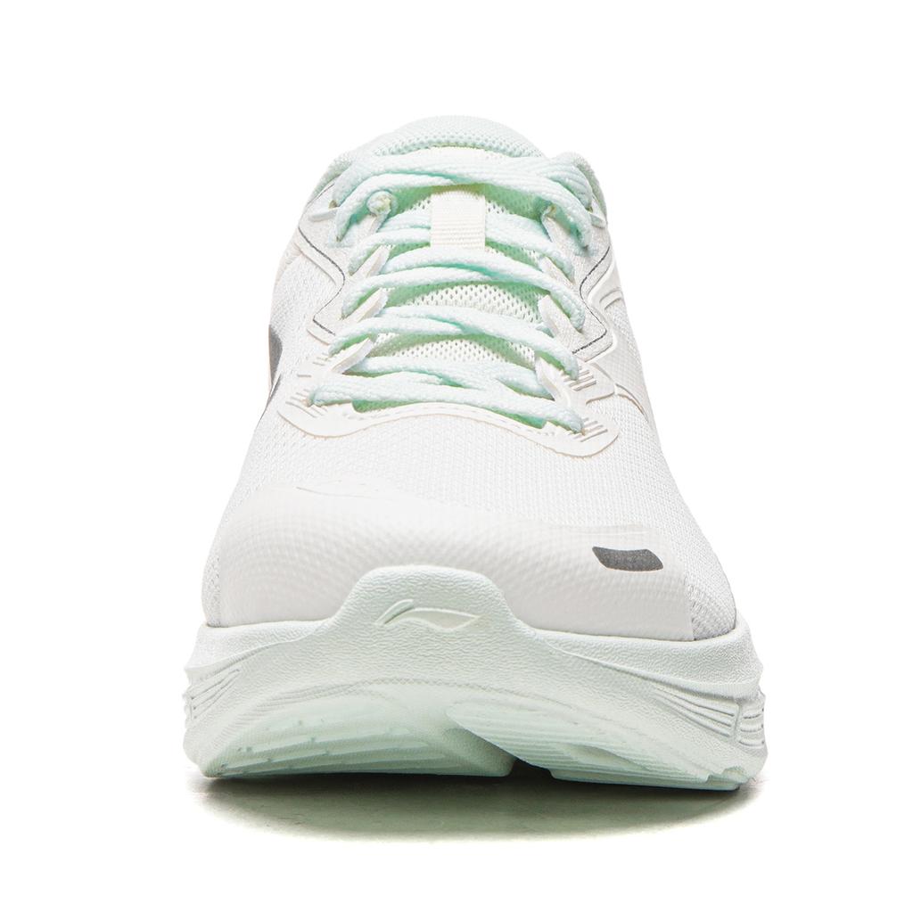 Li Ning Cushioning Slip Resistant Abrasion Resistant Support Lightweight Low top Running Shoes Women's White Blue ARSW046-4