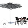 Sombrillas Grandes para Exteriores con Bases de Cruces de Acero Tipo Pesado Inclinaciones Regulables para Patios Jardín Playa Camping