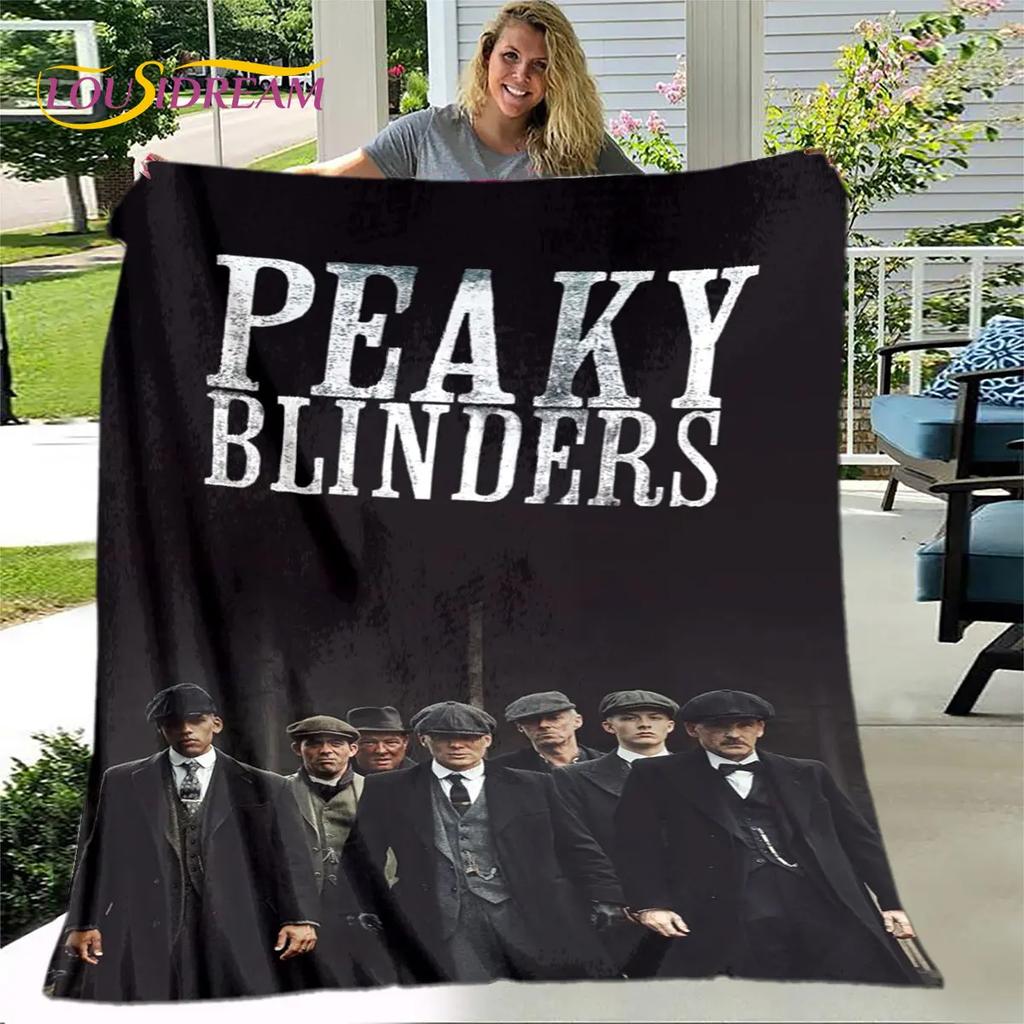 P-Coperta Morbida in Peluche Peaky Blinders Tommy Shelby,Coperta in Flanella Coperta Plaid per Soggiorno Camera da Letto Letto Divano Coperta da Picnic Bambino