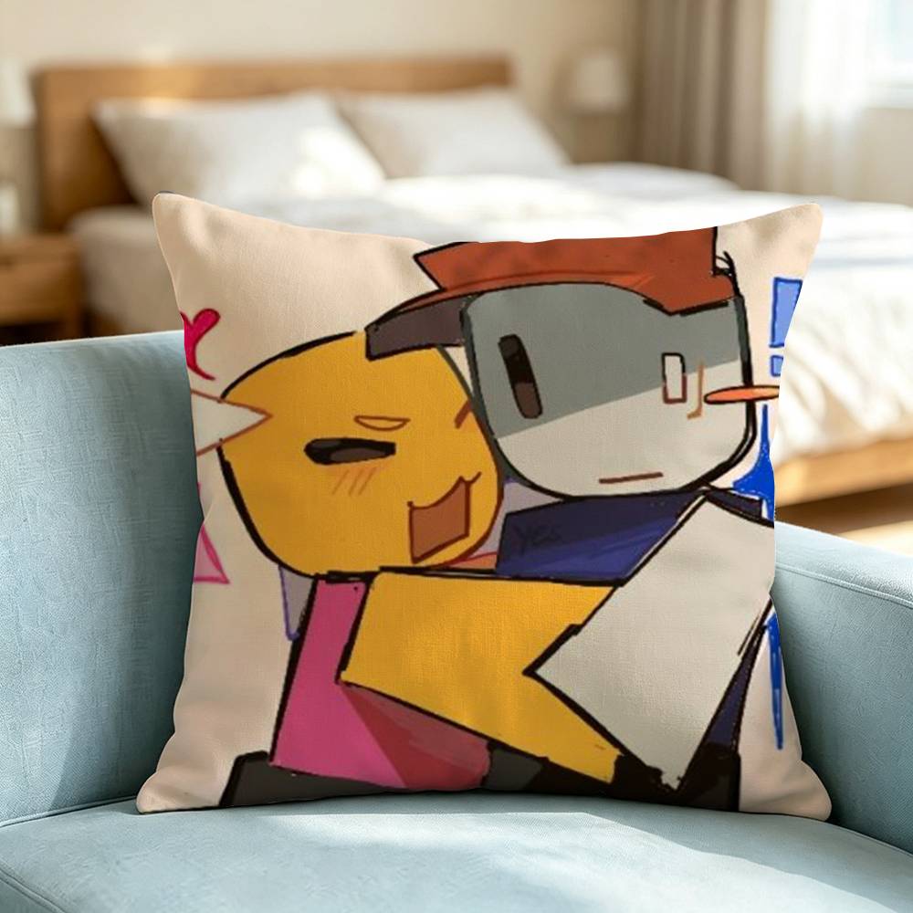 B-Bad Things Andrew Ivan Square Double-Sided printed Pillow Case Bedroom Bedside Pillow Sofa Cushion Cover Gift