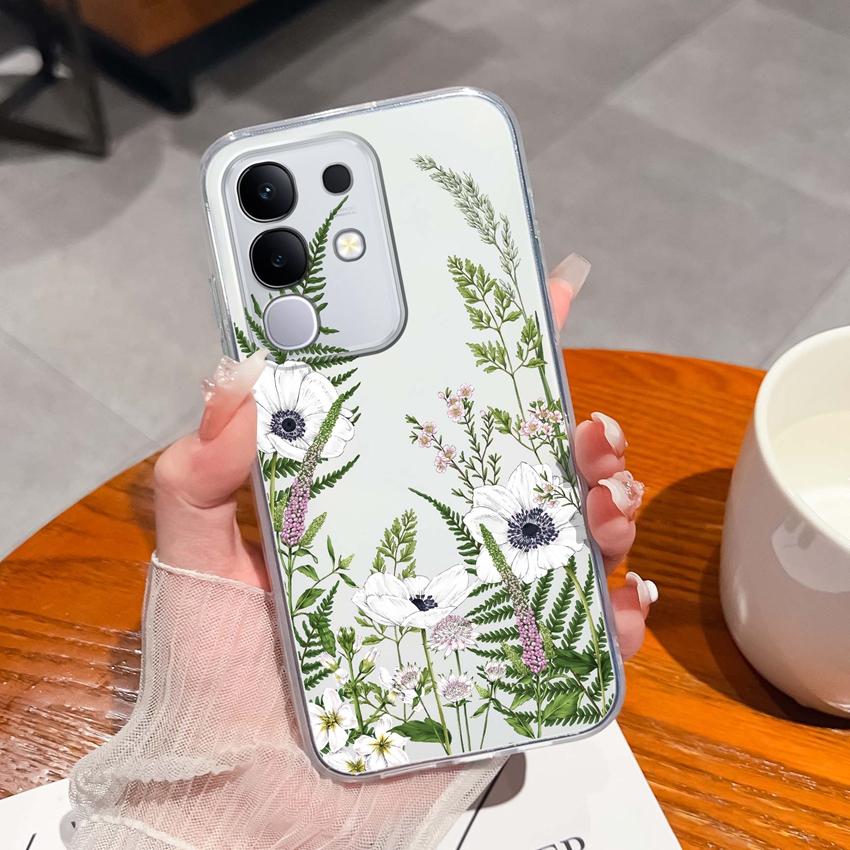 Dla Vivo Y29 Y29s Y28 Y27 Y22 Y21a Y21e Y20a Y20i Przezroczyste Etui na Telefon TPU Tajemniczy Orientalny Wzór Smoka Miękkie Silikonowe Antypoślizgowe Etui Dla Vivo Shell