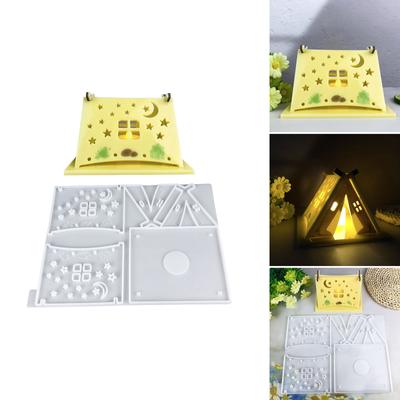 Mehrzweck Robustes Silikon Zelt Kerzenhalter Form Set Tragbar für Resin Gips Bastelbedarf Sortierte Größen