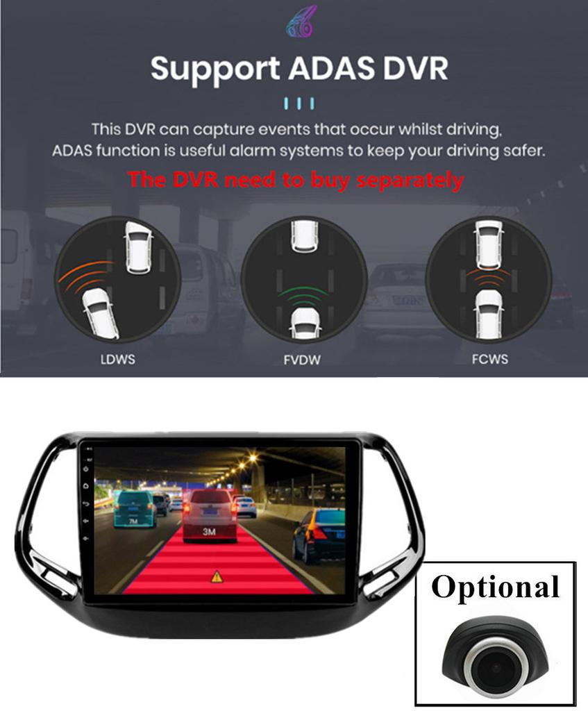 10.1" Android 10.1 Car Stereo Radio GPS Navigation 1+16GB For 17-20 Jeep Compass