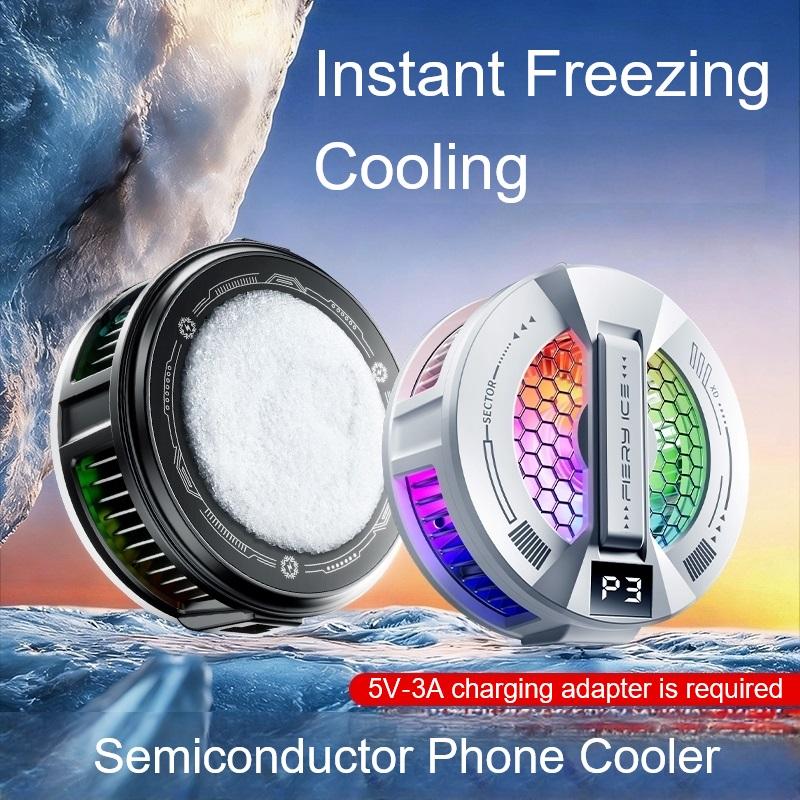 TL18 TEC Semiconductor Phone Cooler 3-Speed Instant Cooling Up-Down Airflow Ergonomic Gaming Radiator for iPhone Android