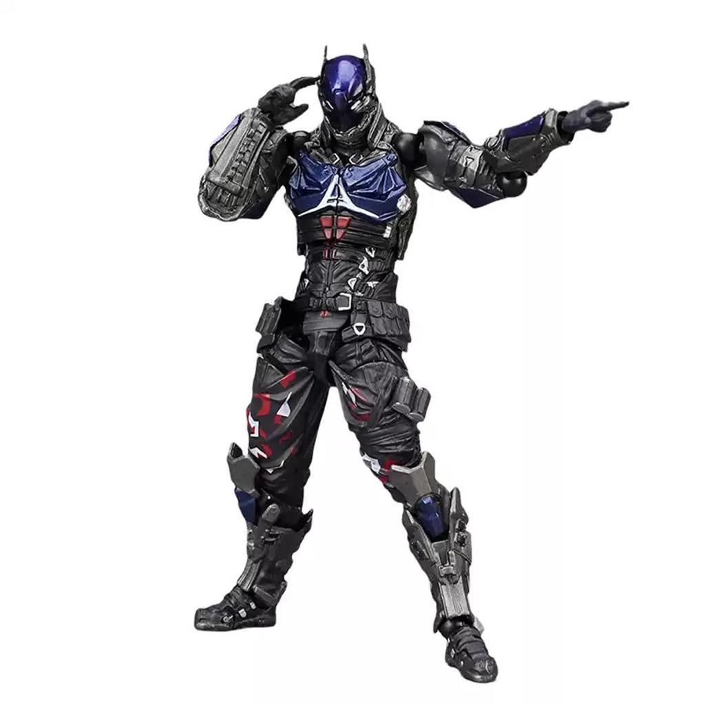 Kaiyodo Yamaguchi-style Arkham Knight Batman Figure, Articulated DC Superhero Model Soldier Figurine.