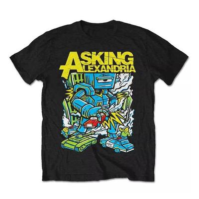 Asking Alexandria Metalcore Band Punk American Retro Oversized Streetwear Short Sleeve T-Shirt