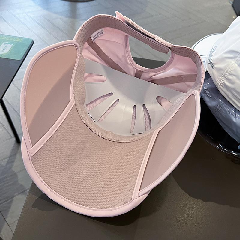 Sun protection baseball cap for women, summer thin, breathable, quick-drying, retractable, foldable, sun-shading cap with extended brim for men