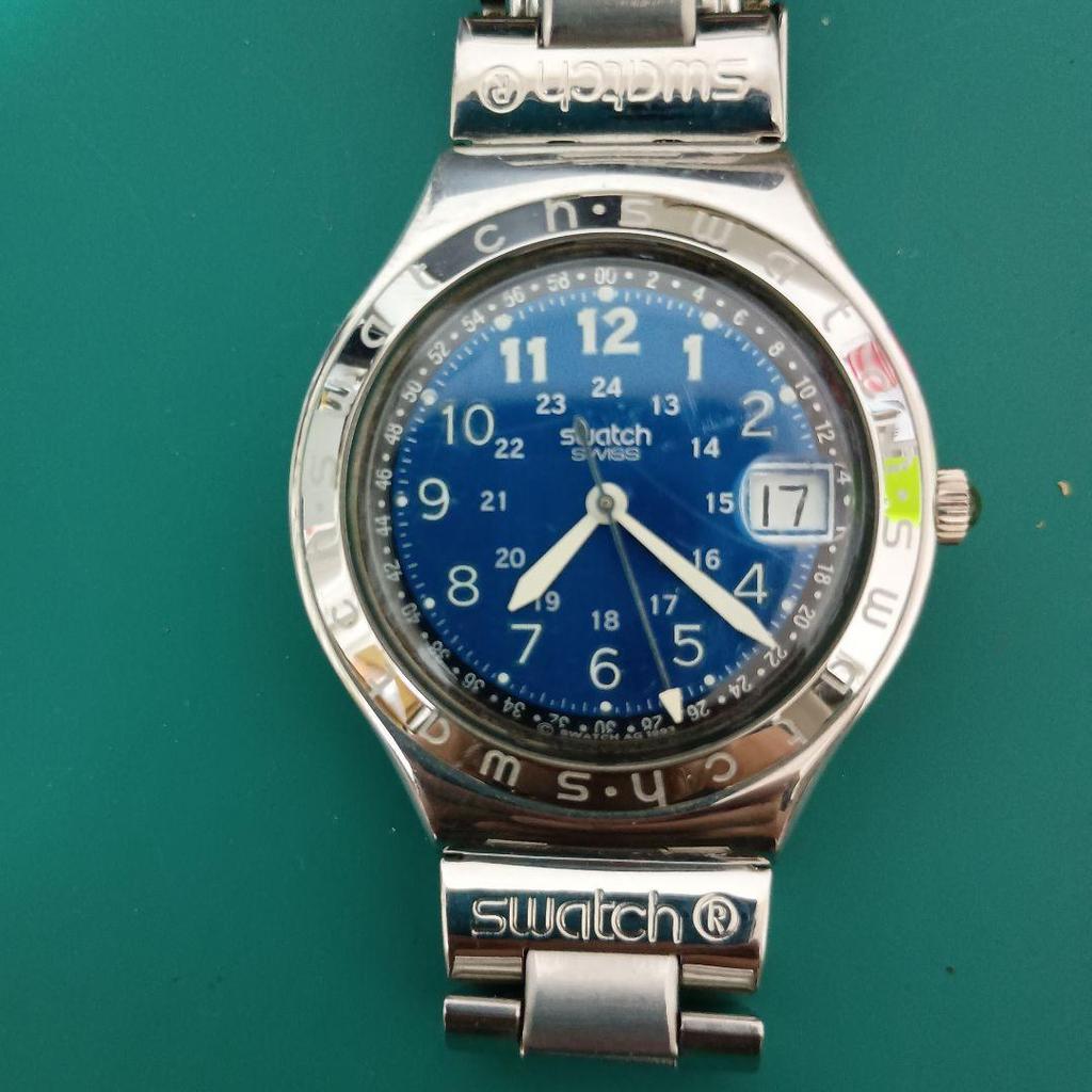 Used Swatch Watch Irony Silver Blue