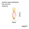 18K Gold-Plated Zircon Marquise Pendant DIY Jewelry Materials