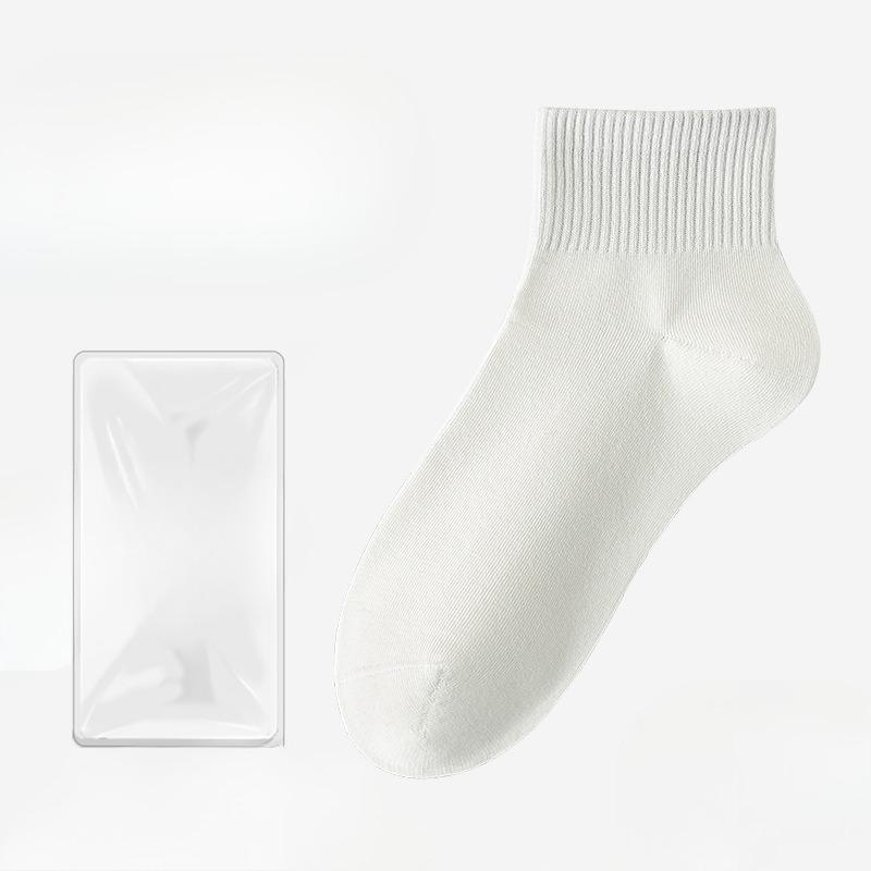 Female Spring and Autumn Pure Cotton Deodorant Sweat Absorbing Breathable Boneless Non Slip Anti Pilling Tube Socks