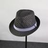 European and American Jazz Top Hat Summer Breathable Straw Weaving Middle-aged and Elderly Casual Sunscreen Sun Hat Retro British Gentleman's Hat