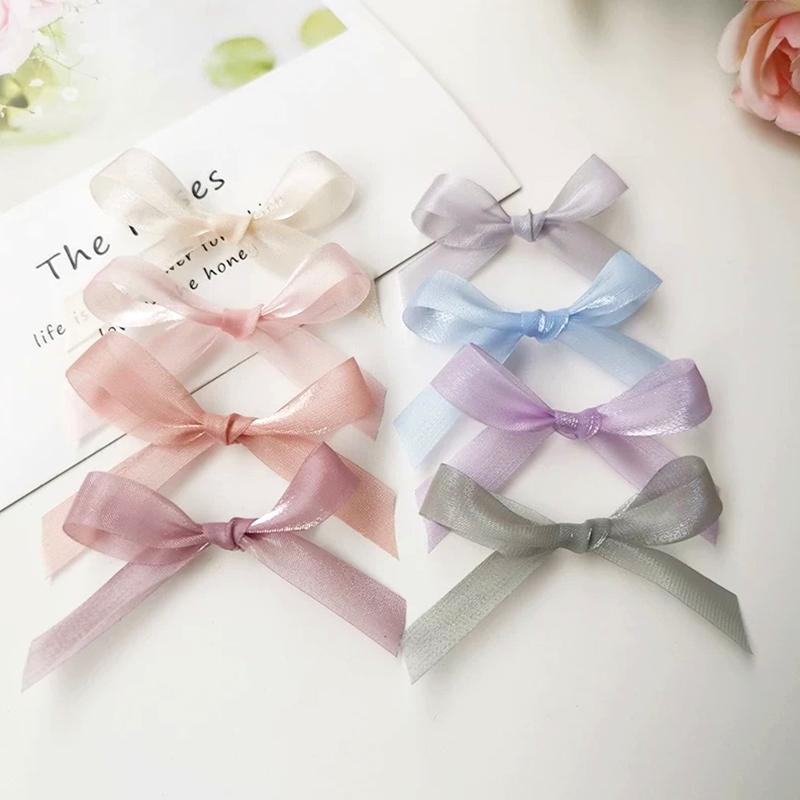 20Yard/Roll Gift Box Festival Translucent Chiffon Ribbons DIY Handicraft Beautiful 20Yard Bowknot 2.5CM Width Packing Ribbons