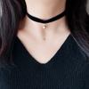 Gargantilla de terciopelo dulce y linda con colgante en forma de campana para cuello de chica