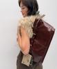 Yeomim Belted Boat Bag (Crack Burgundy)