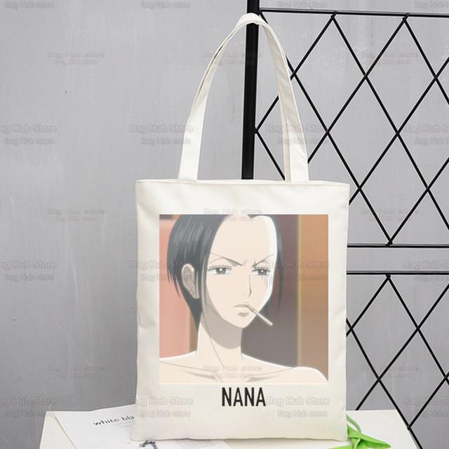 Нана Осаки Аниме Женская посылка Холст Сумка Манга Комацу Нана Сумки Сумки на плечо Повседневная сумка с черными камнями для покупок Сумка для девочек 2426cm 609₽