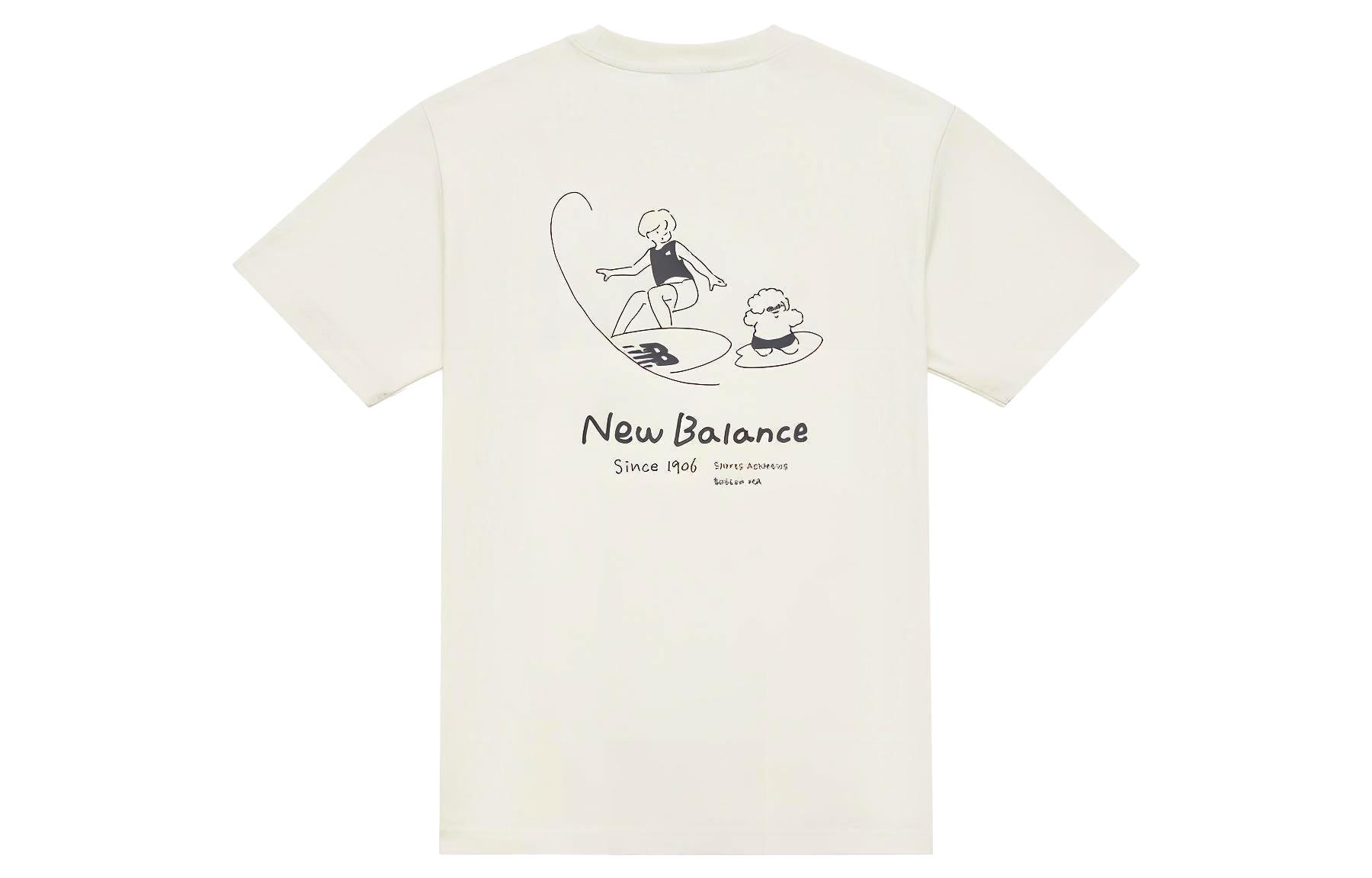 New Balance NB Short Sleeved Unisex White AMT42336-CIC XS