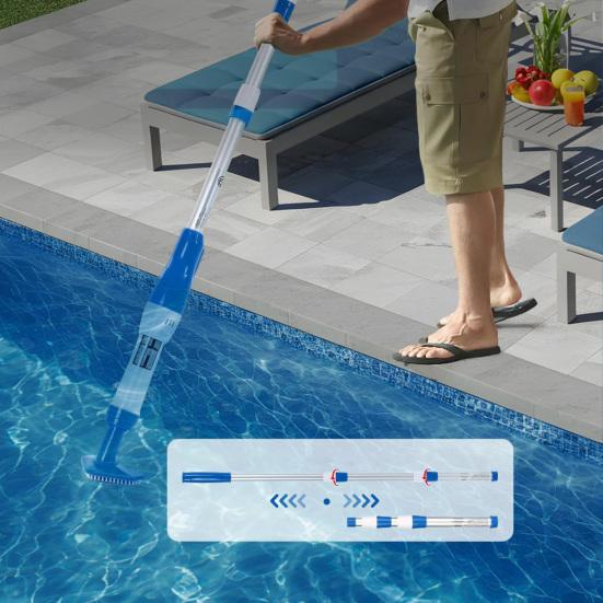 Bezprzewodowy Odkurzacz Basenowy Akumulatorowy Ręczny Odkurzacz Basenowy Mocny Odkurzacz do Zanieczyszczeń Basenowych do Basenów Stacjonarnych, Jacuzzi, Spa