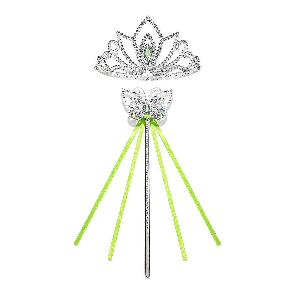 Halloween Children'S Green Elf Necklace Wonderful Fairy Tinker Bell Princess Dress Tinker Bell