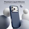 Coque pour iPhone 18 Pro Max, Protection Silicone Liquide Ultra Fine Antichoc - Bleu Marine