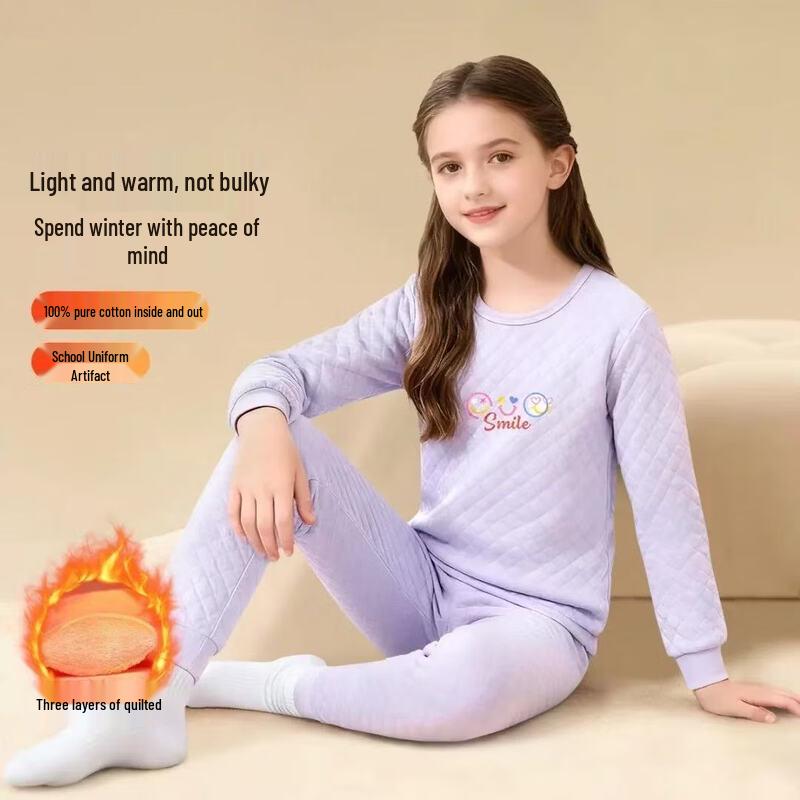 Girls  Quilted Thermal Underwear Set 175