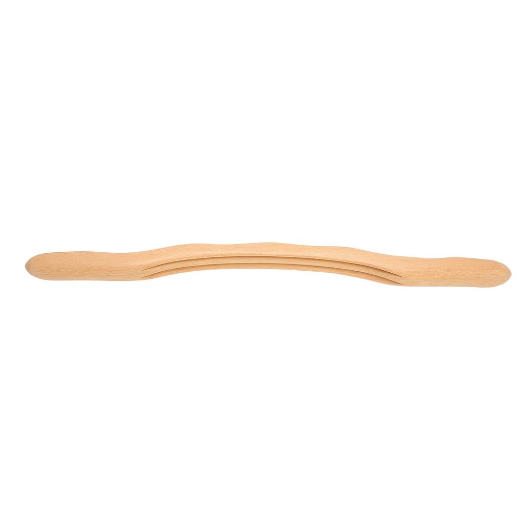 Wooden Scraping Stick 3 Slots Ergonomic Pain Relief Effort Saving Massage Stick Roller with Wave