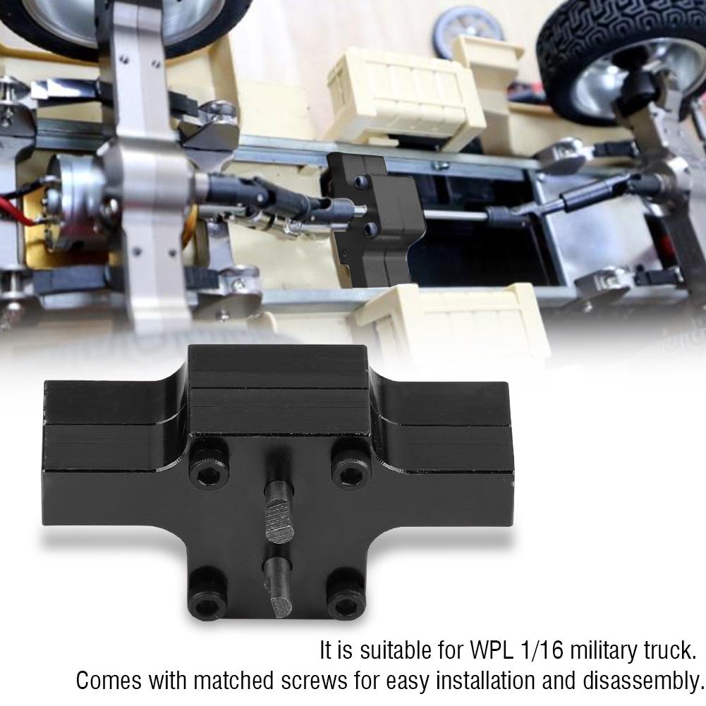 Aluminium Alloy Gear Box for WPL 1 16 Military Truck RC Car Upgraded Part (Black)