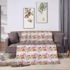 Ramen Buldak Spicy Chicken Blanket  Warm Aesthetic Plush Throw Blanket For Home Decor Travel Flannel Bedspread Bed Cover