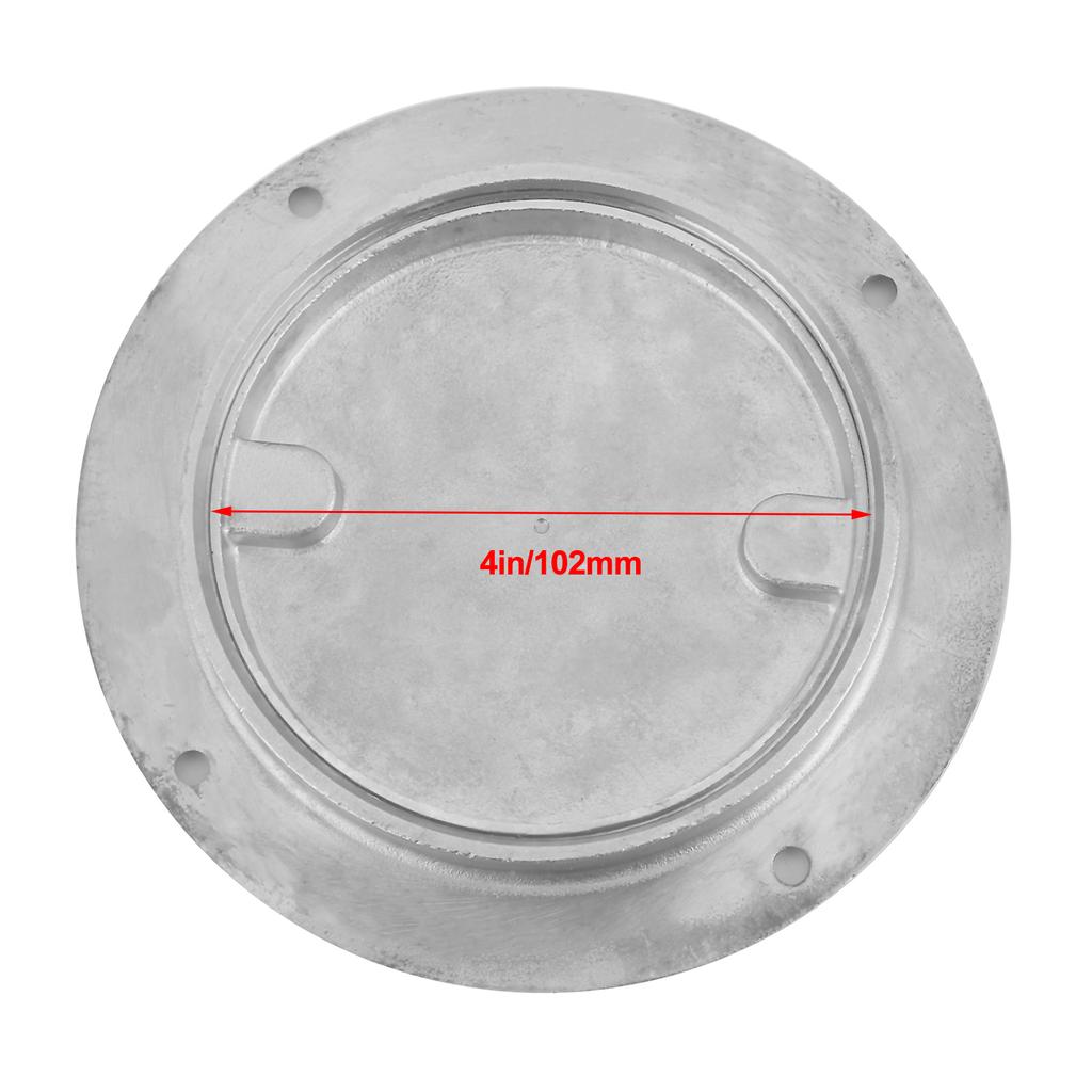 4in 316 Stainless Steel Deck Cover Plate with Hole Key for Yacht Marine Hardware Accessory