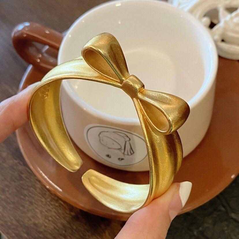 Fugitive Princess Open Bracelet Women s Bow Bracelet Niche Light Luxury High-end Accessories One Size(16-22CM)