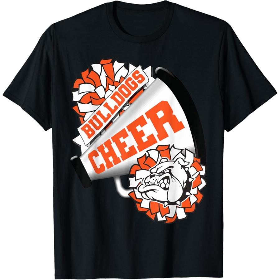 

Bulldogs Cheerleading Back To School Cheer Team Orange T-Shirt XXXXXL чорний