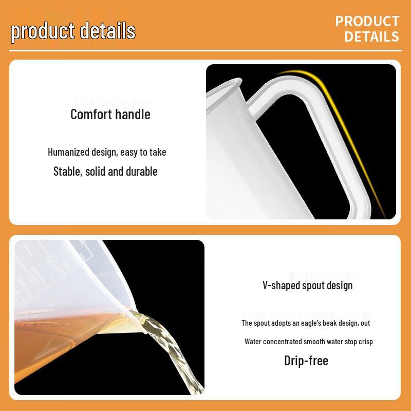 PP Plastic Measuring Cup with Handle and Scale